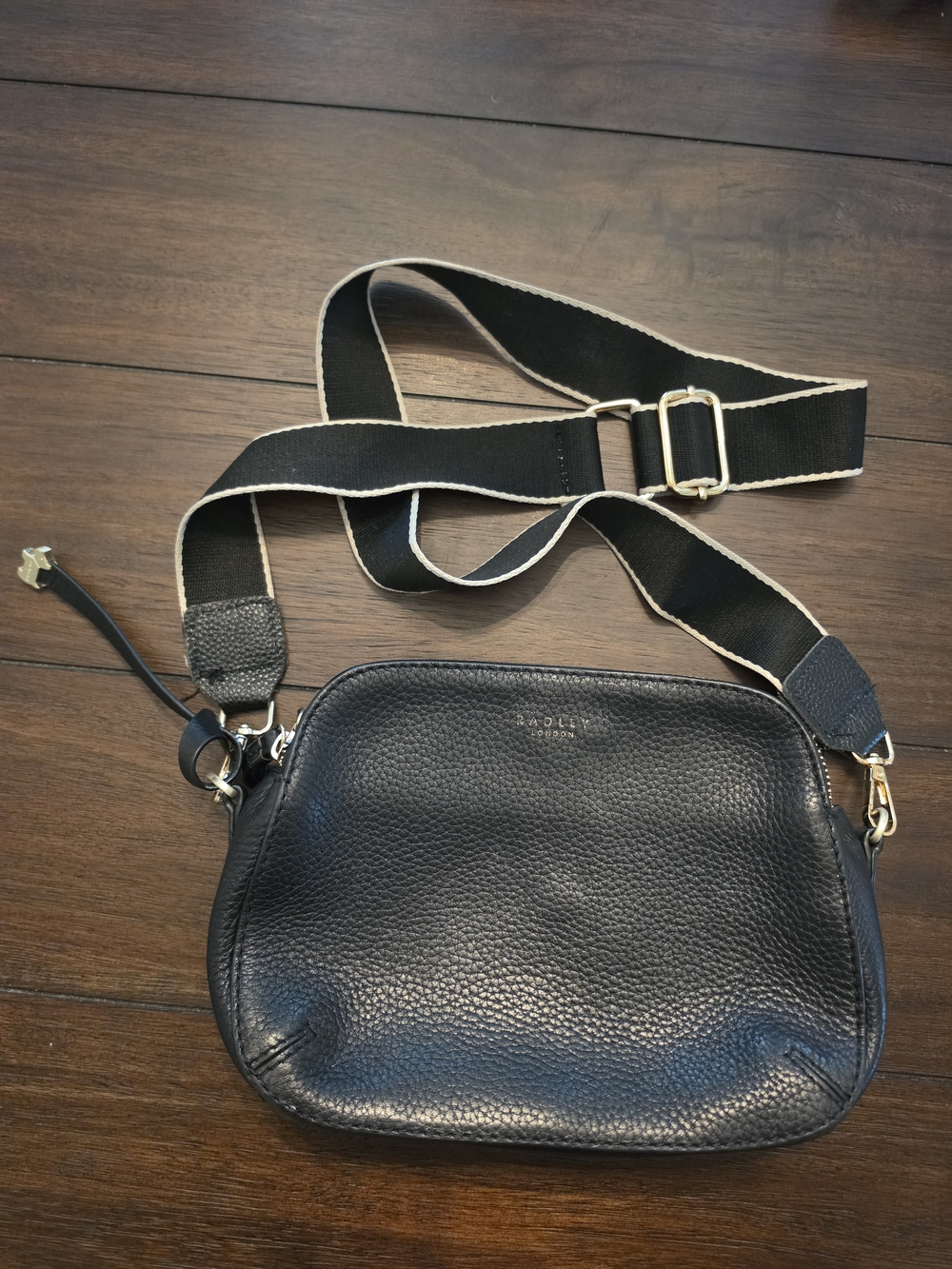 Radley London Pebbled Leather Crossbody Bag in Black